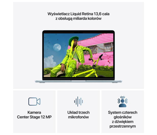 Apple MacBook Air M5/24GB/512/Mac OS Błękitny 10R GPU US - 1506311 - zdjęcie 6
